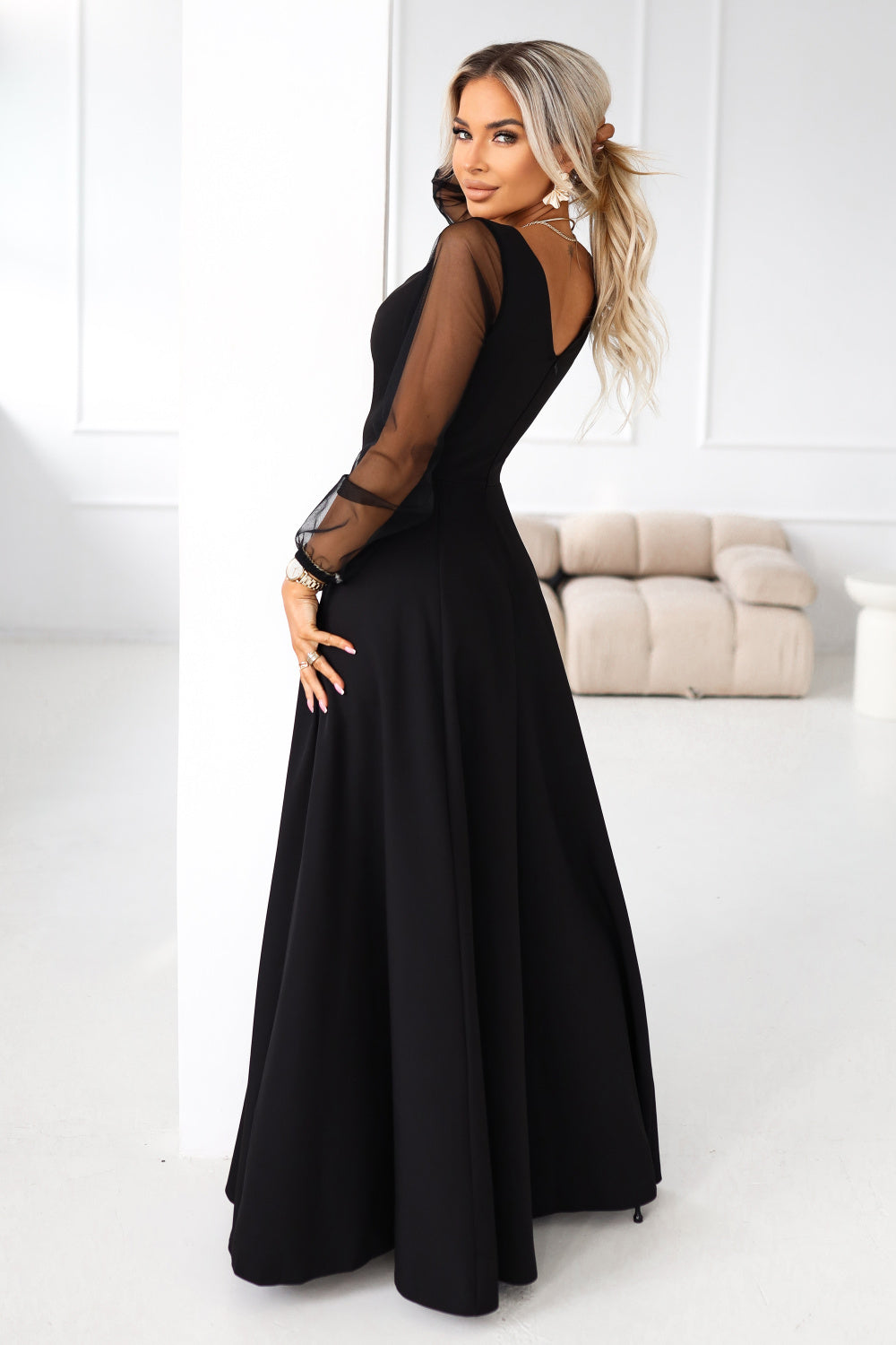 Robe femme Numoco Longue Longue — noir