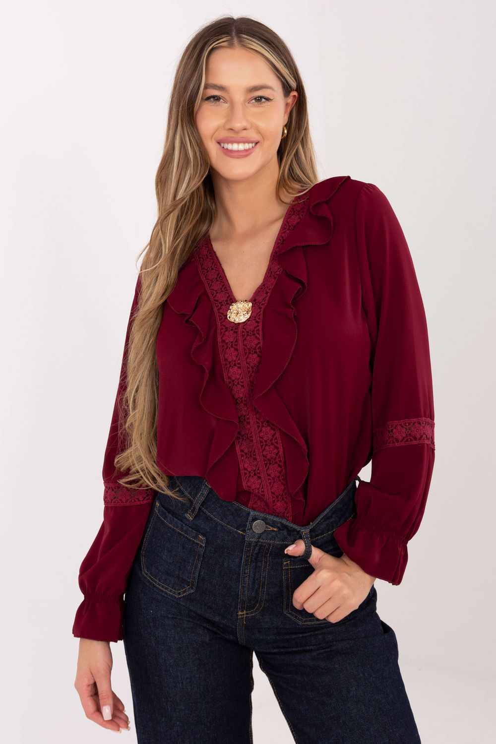 Blouse femme Italy Moda Chemisier Chemisier — rouge