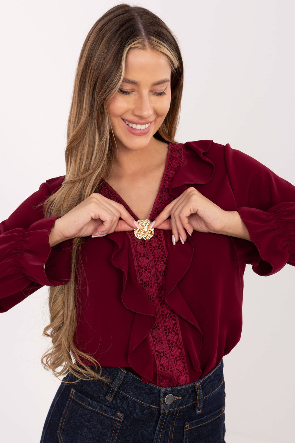Blouse femme Italy Moda Chemisier Chemisier — rouge