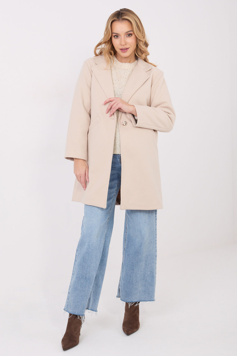 Manteau femme Italy Moda — beige