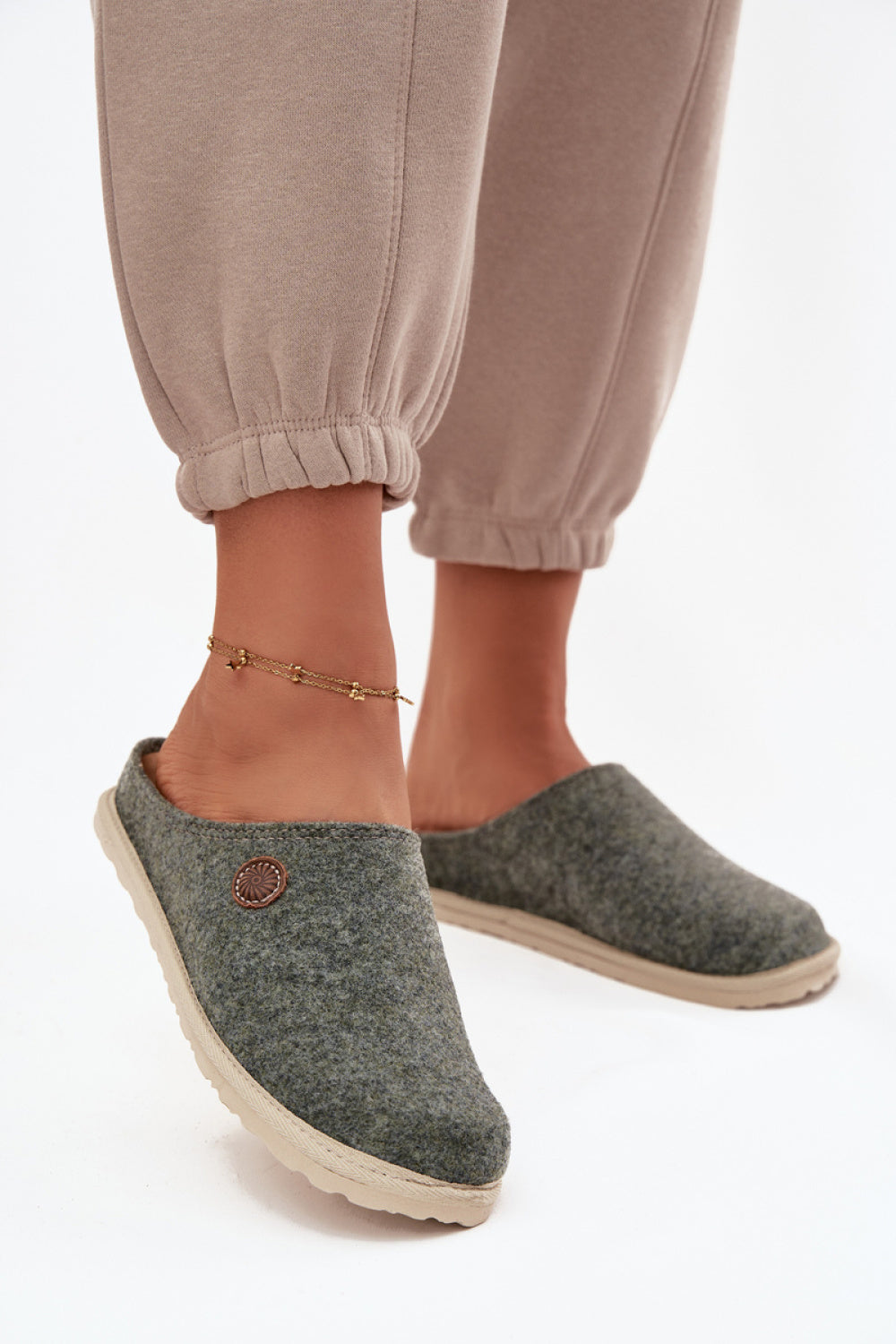 Pantalon femme Step in style Pantoufles Pantoufles — vert