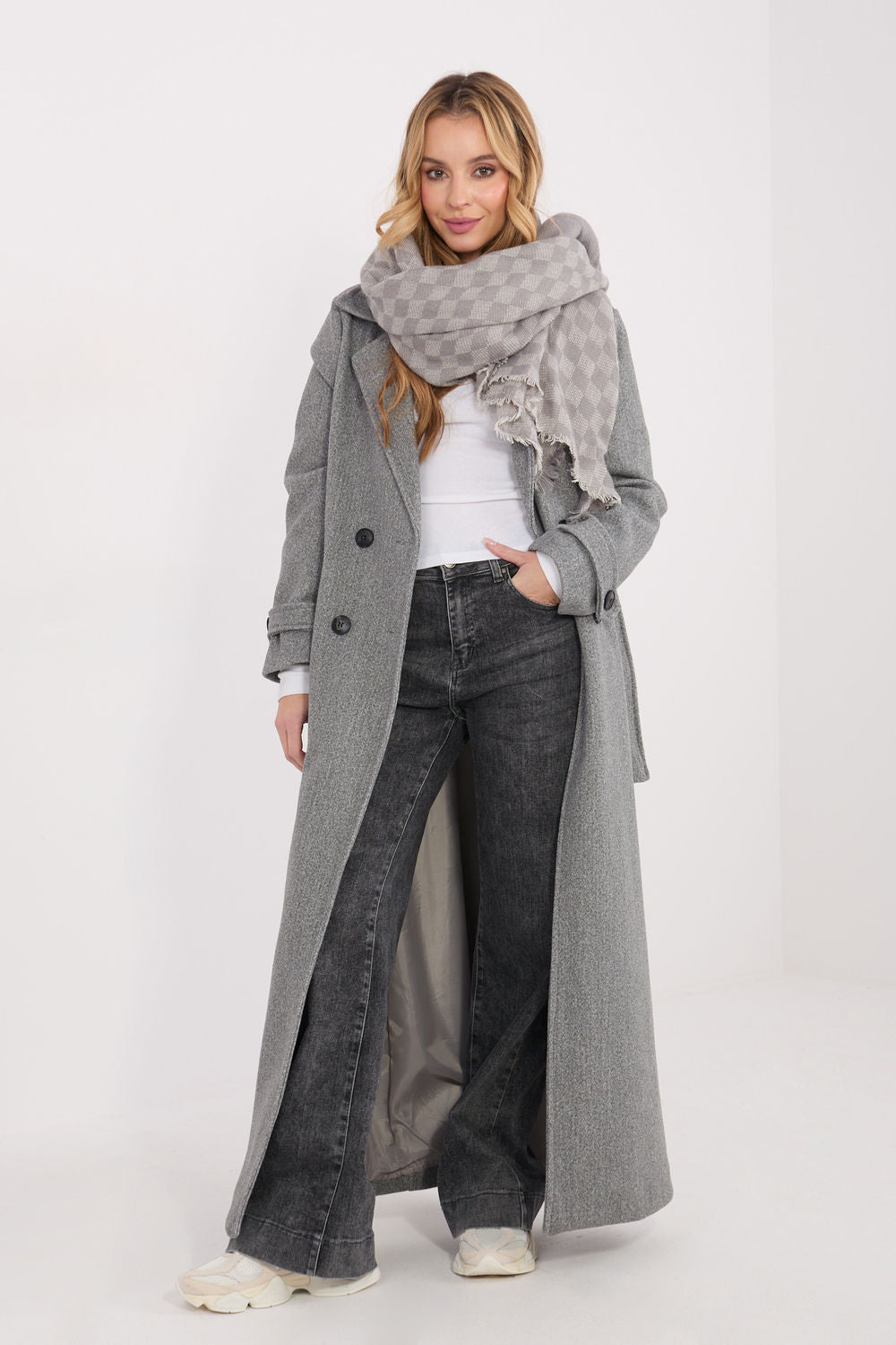 Châle femme AT — gris