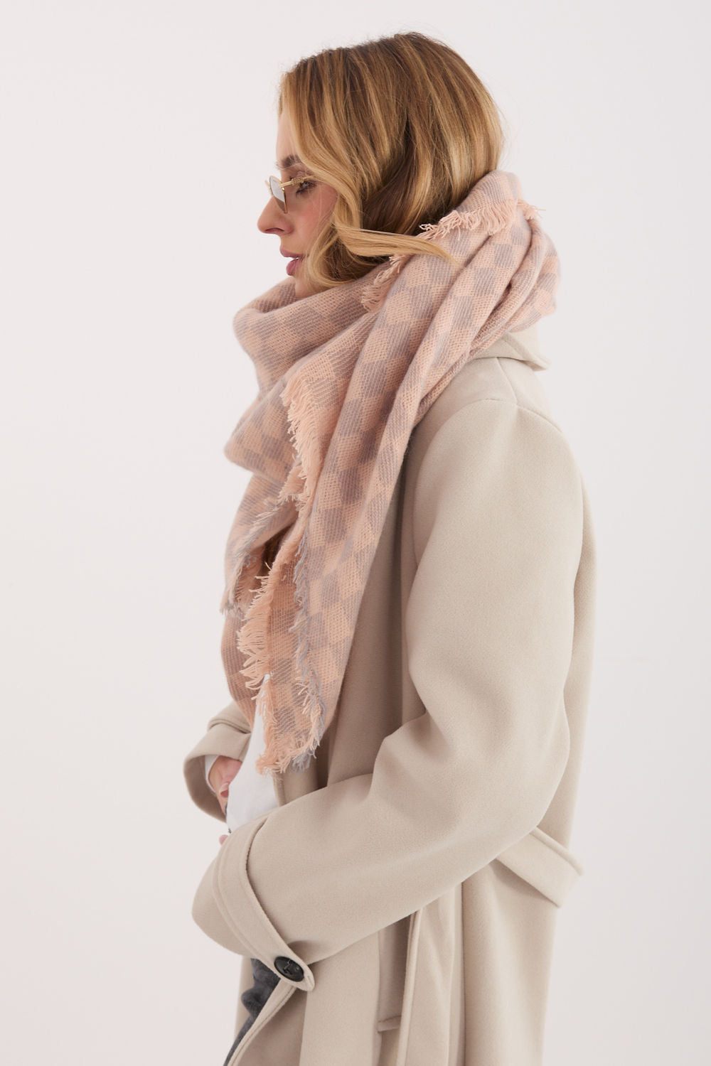Châle femme AT — rosé
