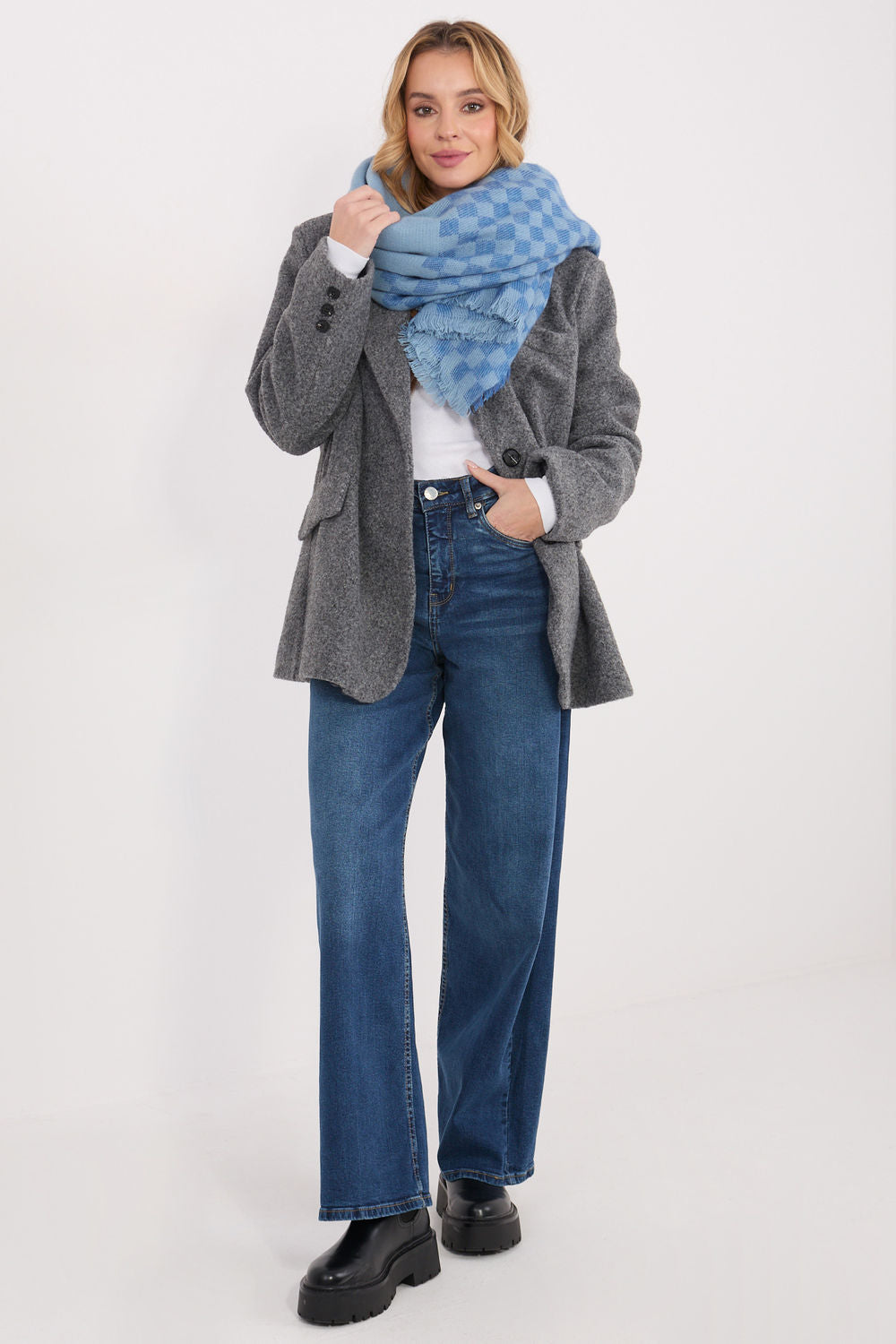 Châle femme AT — bleu
