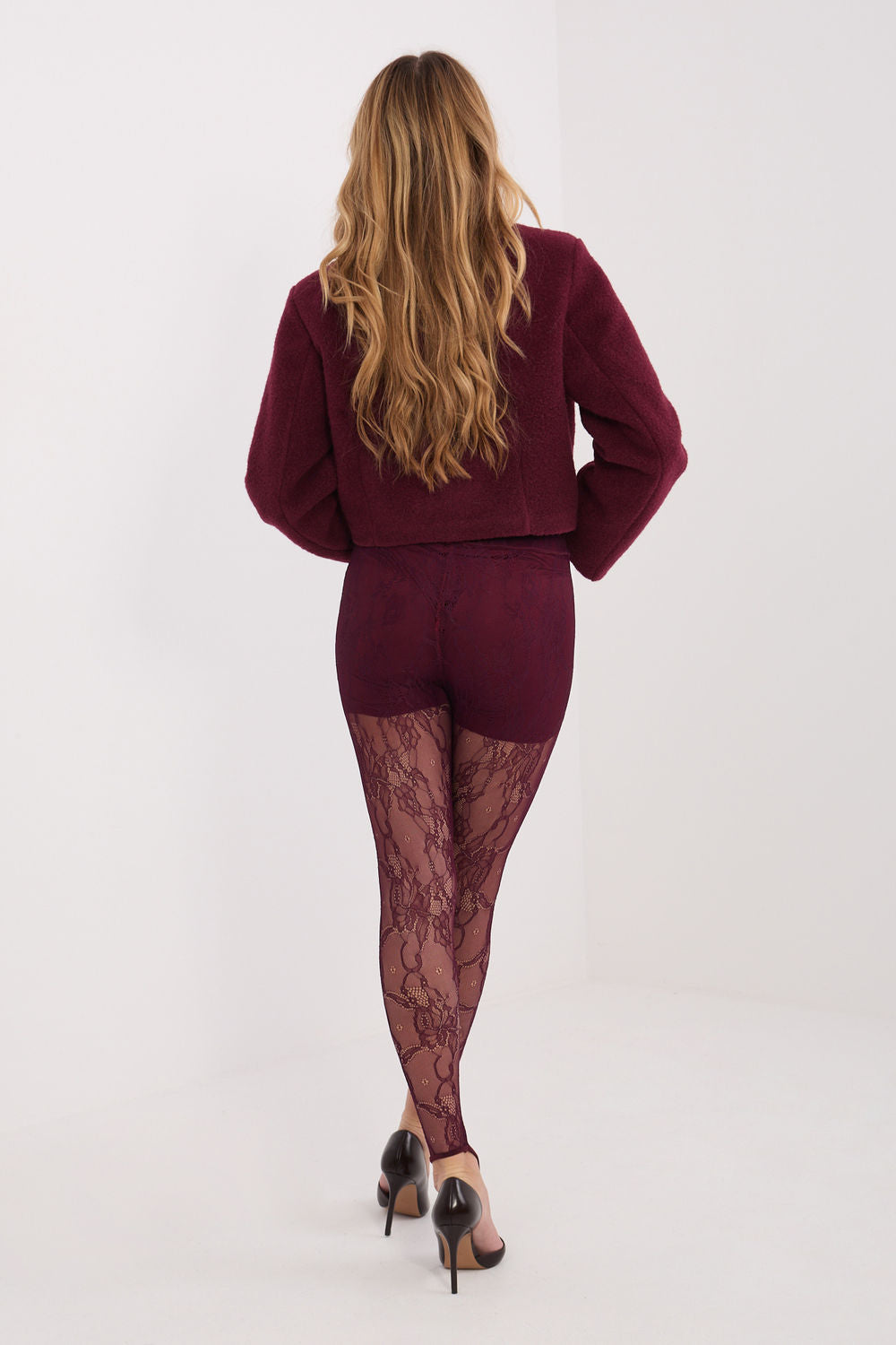 Chaussures à talons femme Italy Moda Leggings Longues Leggings — rouge
