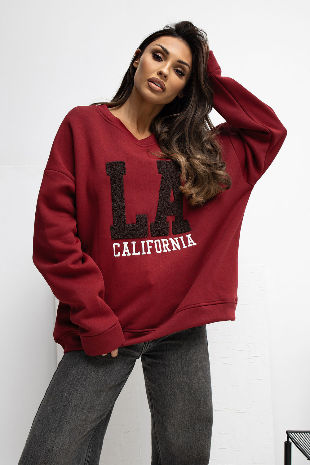 T-shirt femme Rue Paris Sweatshirt Sweatshirt — rouge