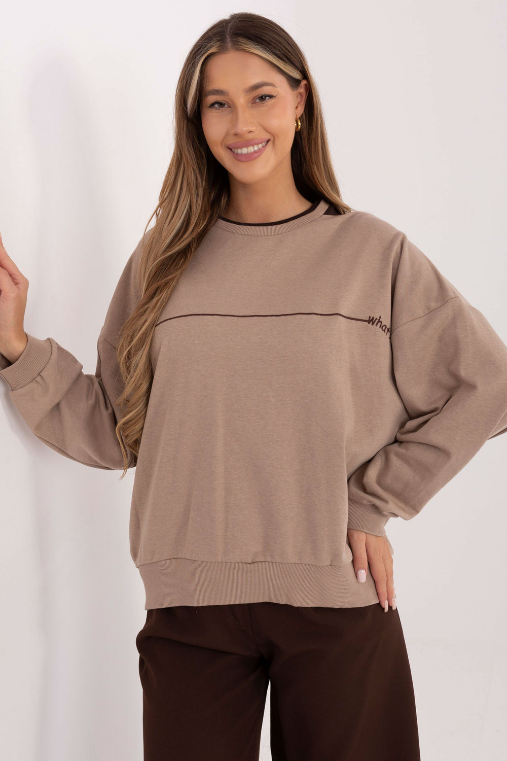 T-shirt femme Relevance Sweatshirt Sweatshirt — beige