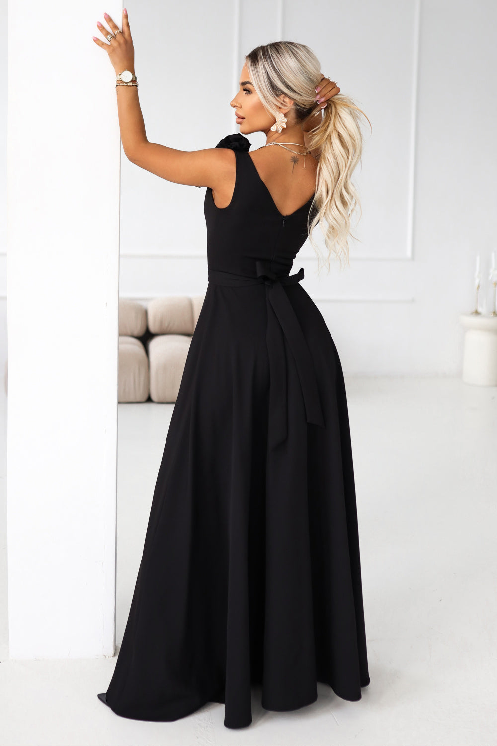 Robe femme Numoco Longue Longue — noir