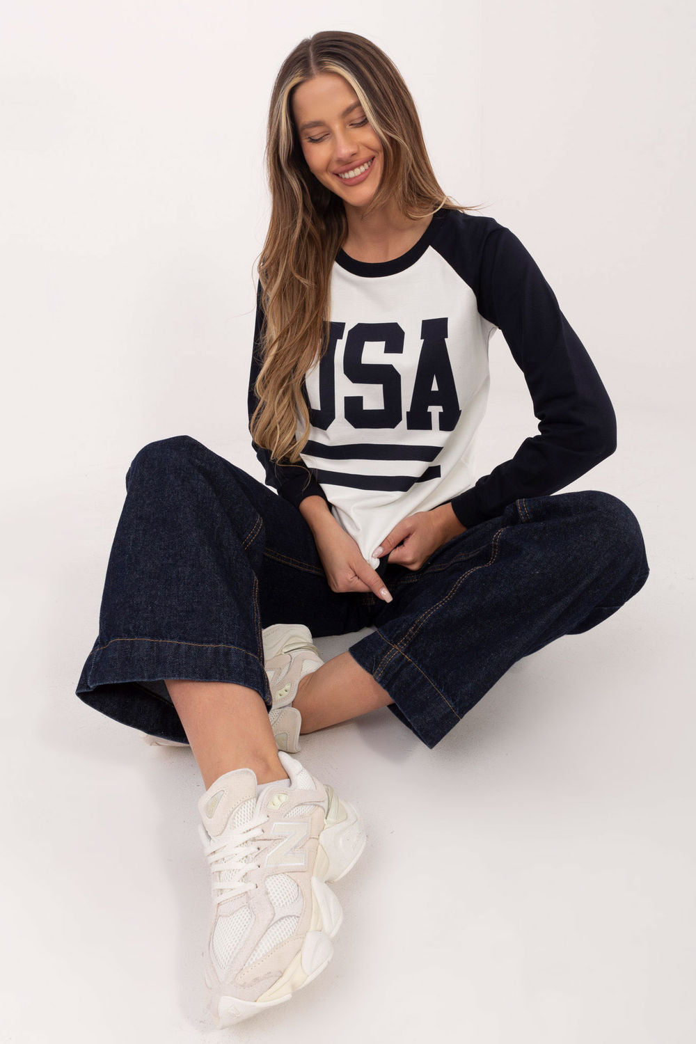 T-shirt femme Rue Paris Sweatshirt Sweatshirt — bleu marine