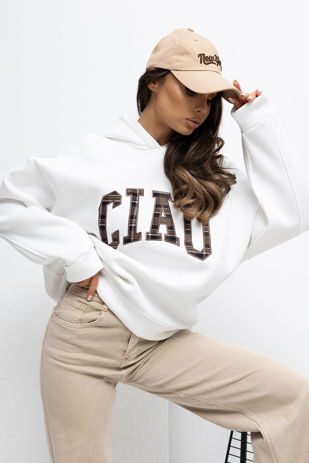 T-shirt femme Rue Paris Sweatshirt Sweatshirt — beige