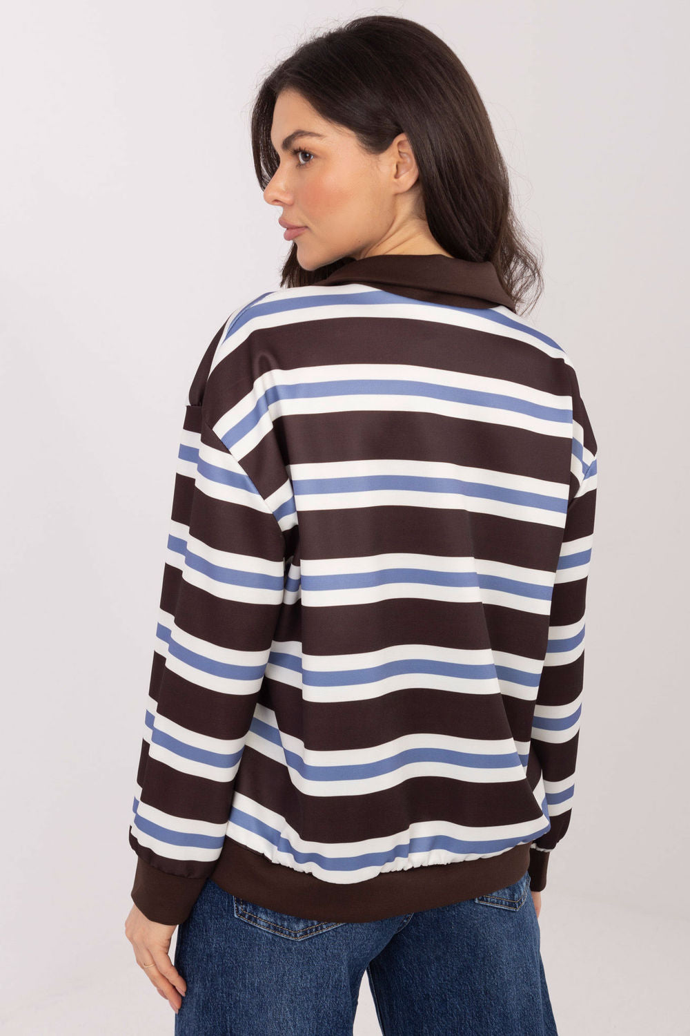 T-shirt femme Italy Moda Sweatshirt Sweatshirt — brun