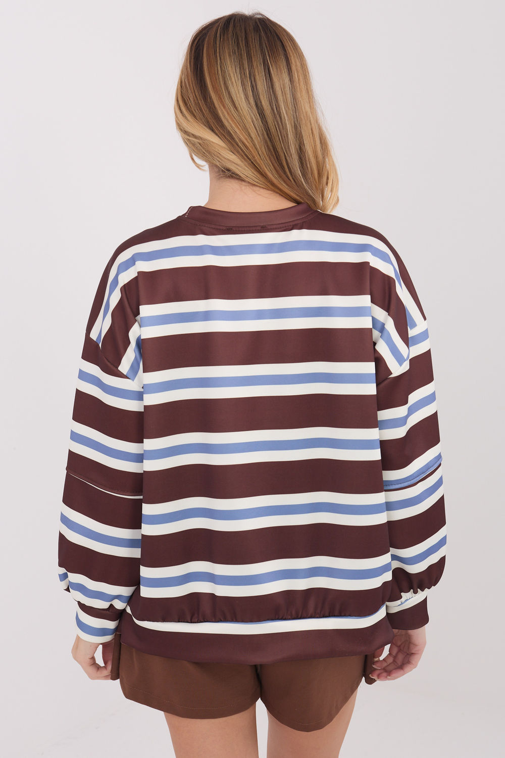 T-shirt femme Italy Moda Sweatshirt Sweatshirt — brun