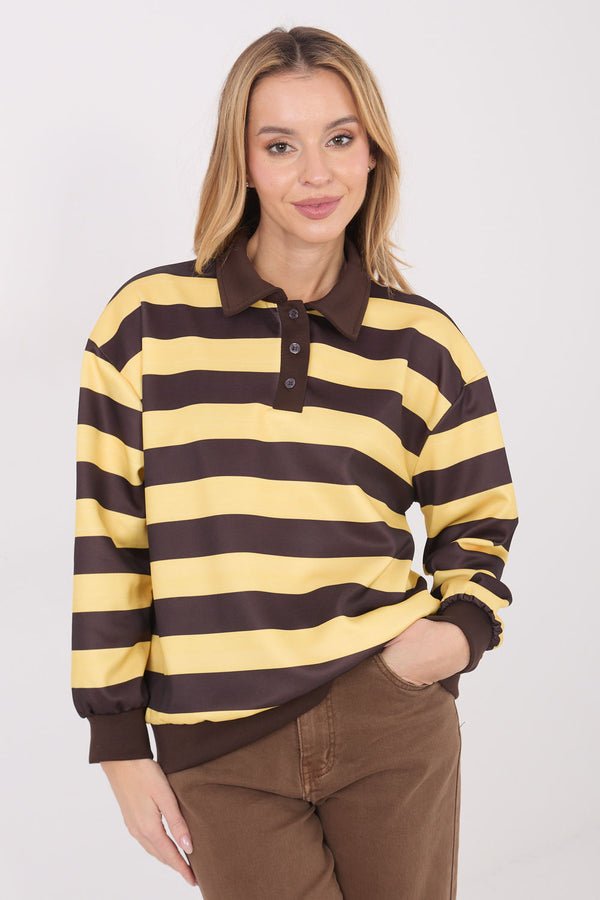 T-shirt femme Italy Moda Sweatshirt Sweatshirt — jaune