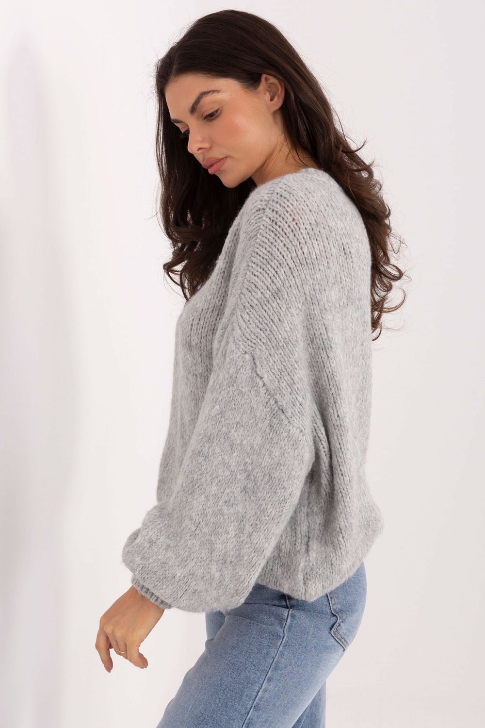 Pull femme Italy Moda Chandail Chandail — gris