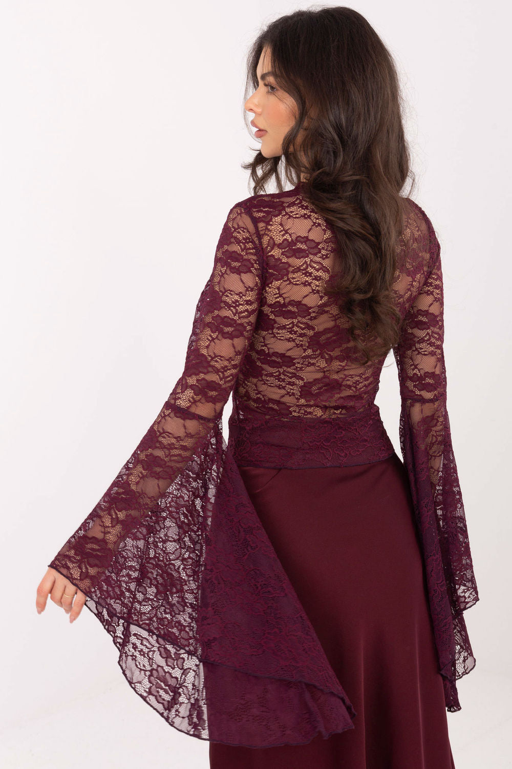 Blouse femme Factory Price En Dentelle En — rouge
