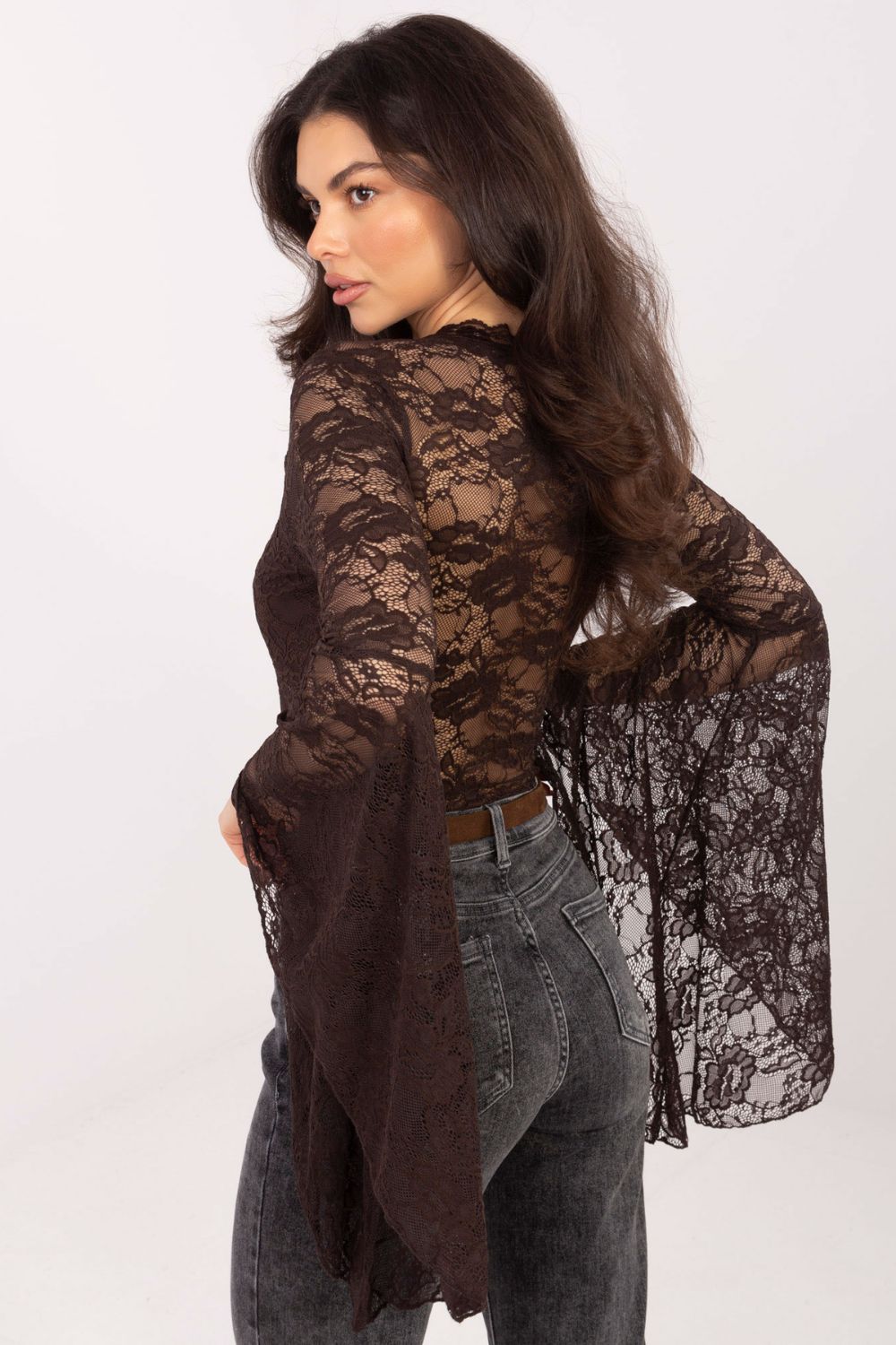 Blouse femme Factory Price En Dentelle En — brun