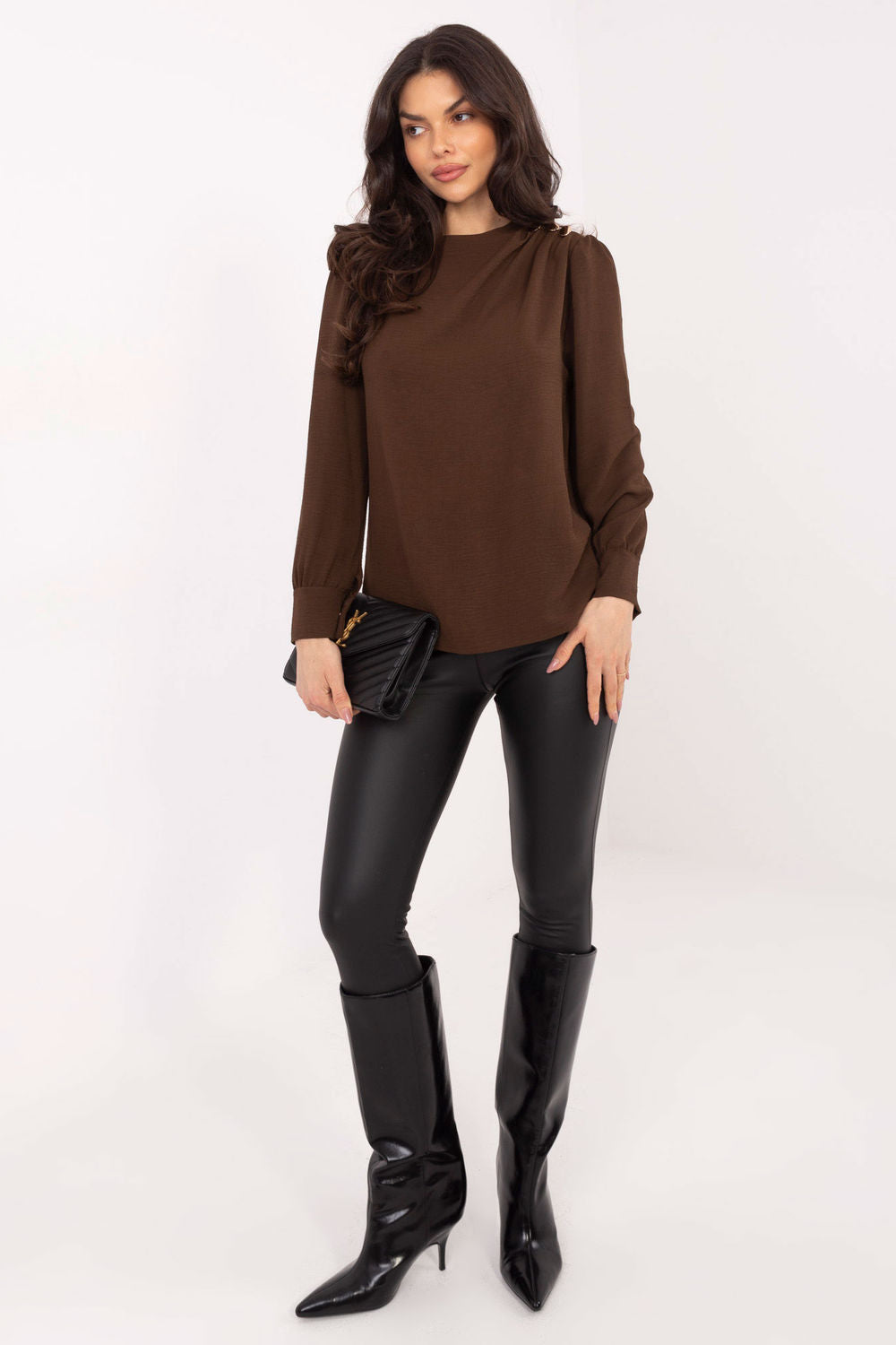 Blouse femme Italy Moda Chemisier Chemisier — brun