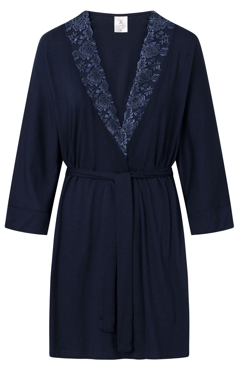 Robe femme Momenti Per Me Peignoir Peignoir — bleu marine