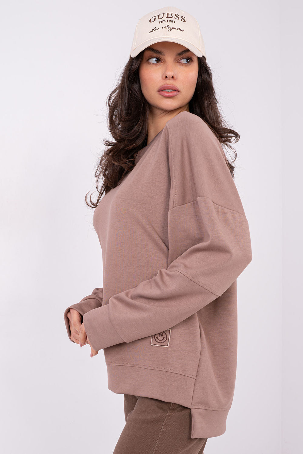 T-shirt femme Rue Paris Sweatshirt Sweatshirt — beige