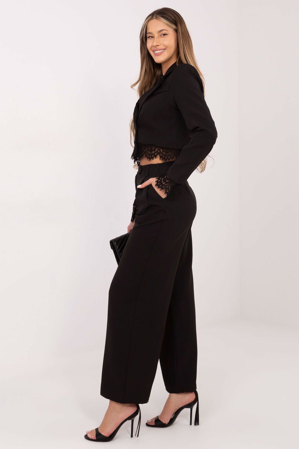 Chaussures à talons femme Rue Paris Pantalon Pantalon — noir