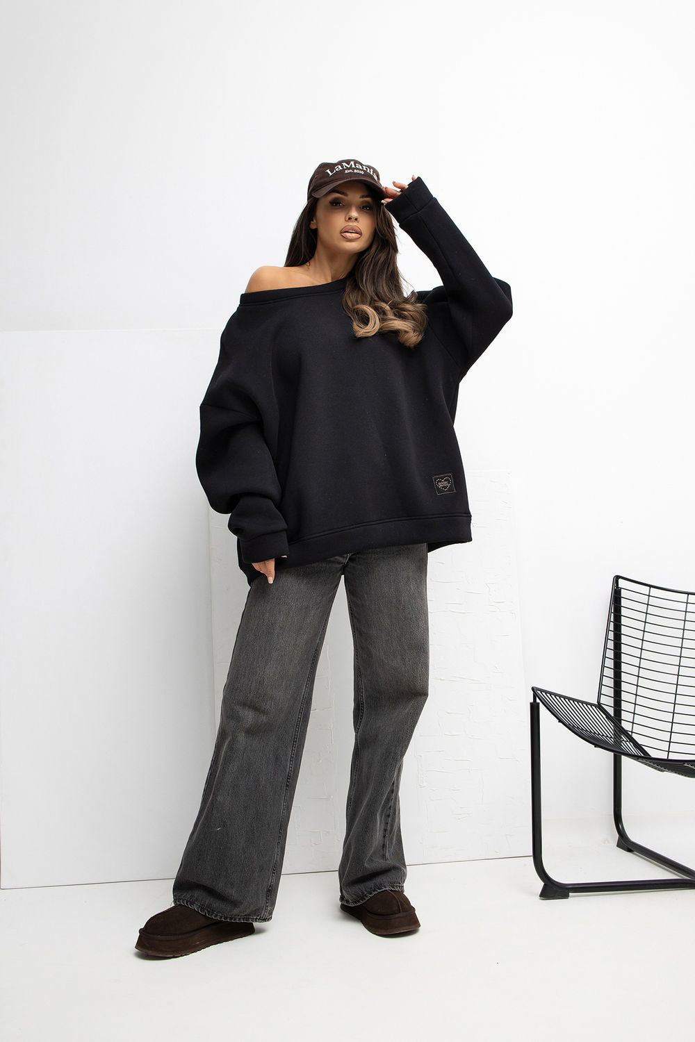T-shirt femme Rue Paris Sweatshirt Sweatshirt — noir
