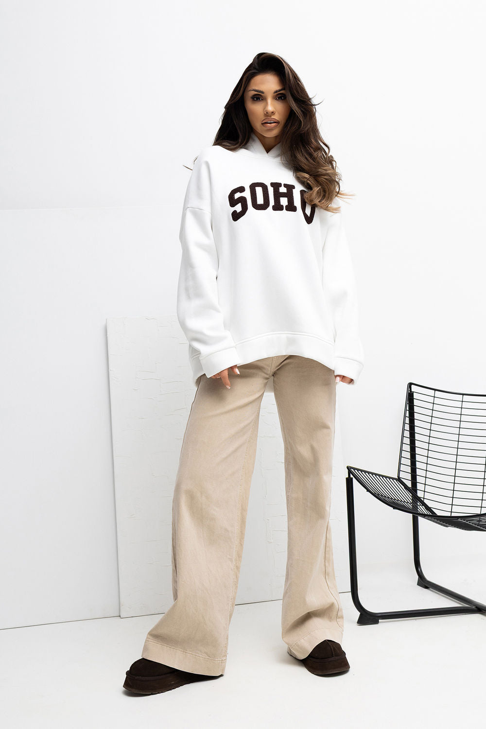 T-shirt femme Rue Paris Sweatshirt Sweatshirt — beige
