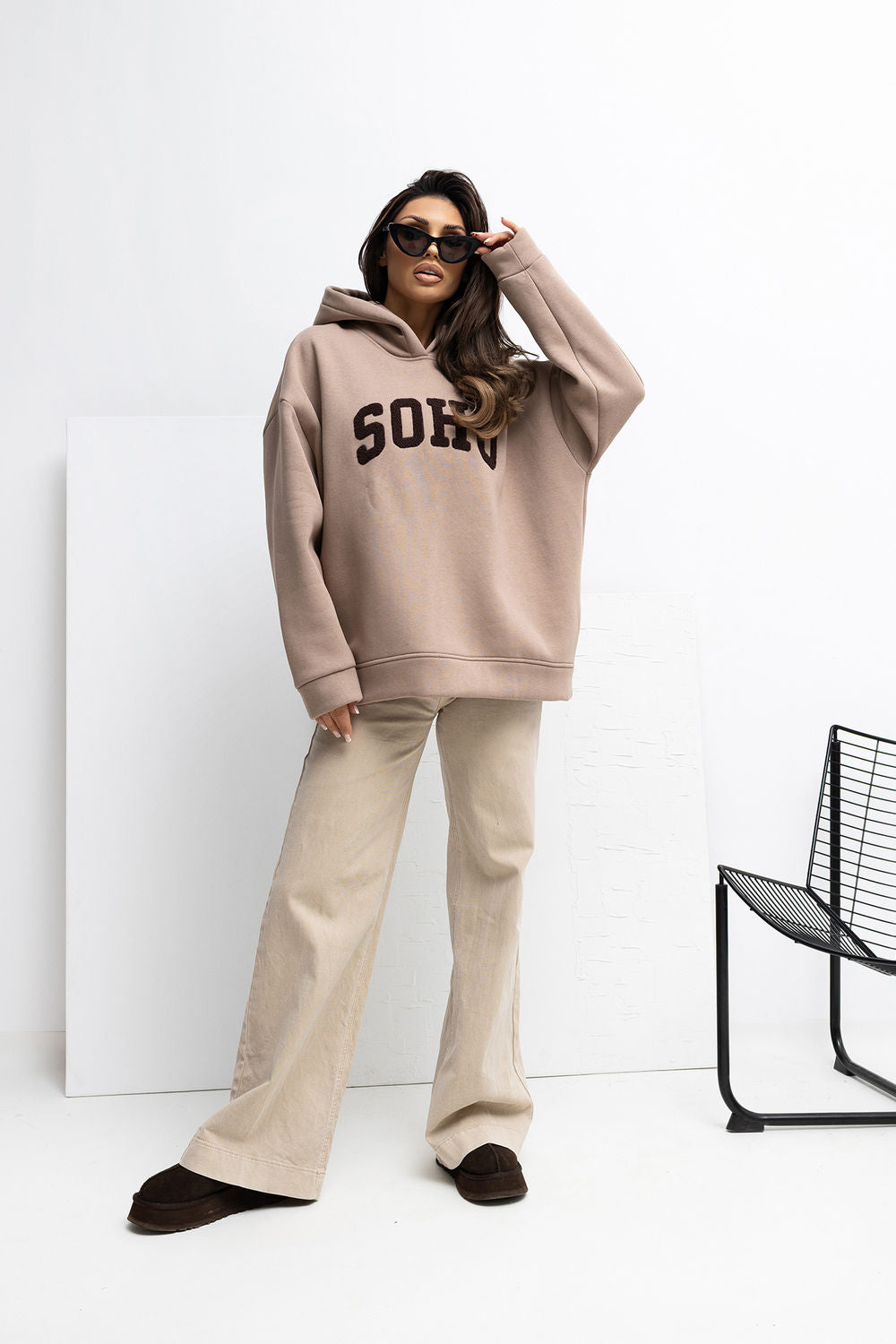 T-shirt femme Rue Paris Sweatshirt Sweatshirt — beige