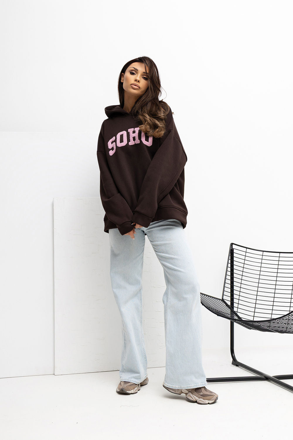 T-shirt femme Rue Paris Sweatshirt Sweatshirt — brun