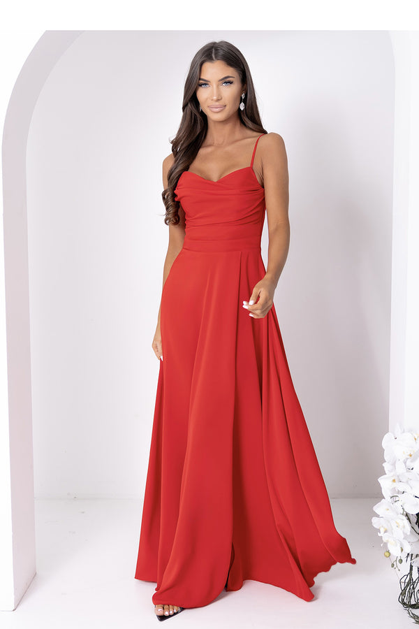 Robe femme With You Longue Longue — rouge