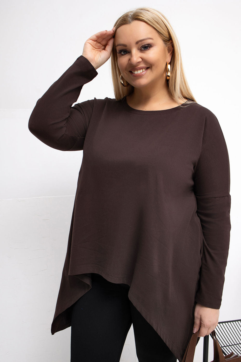 Tunique grande taille femme Relevance — brun