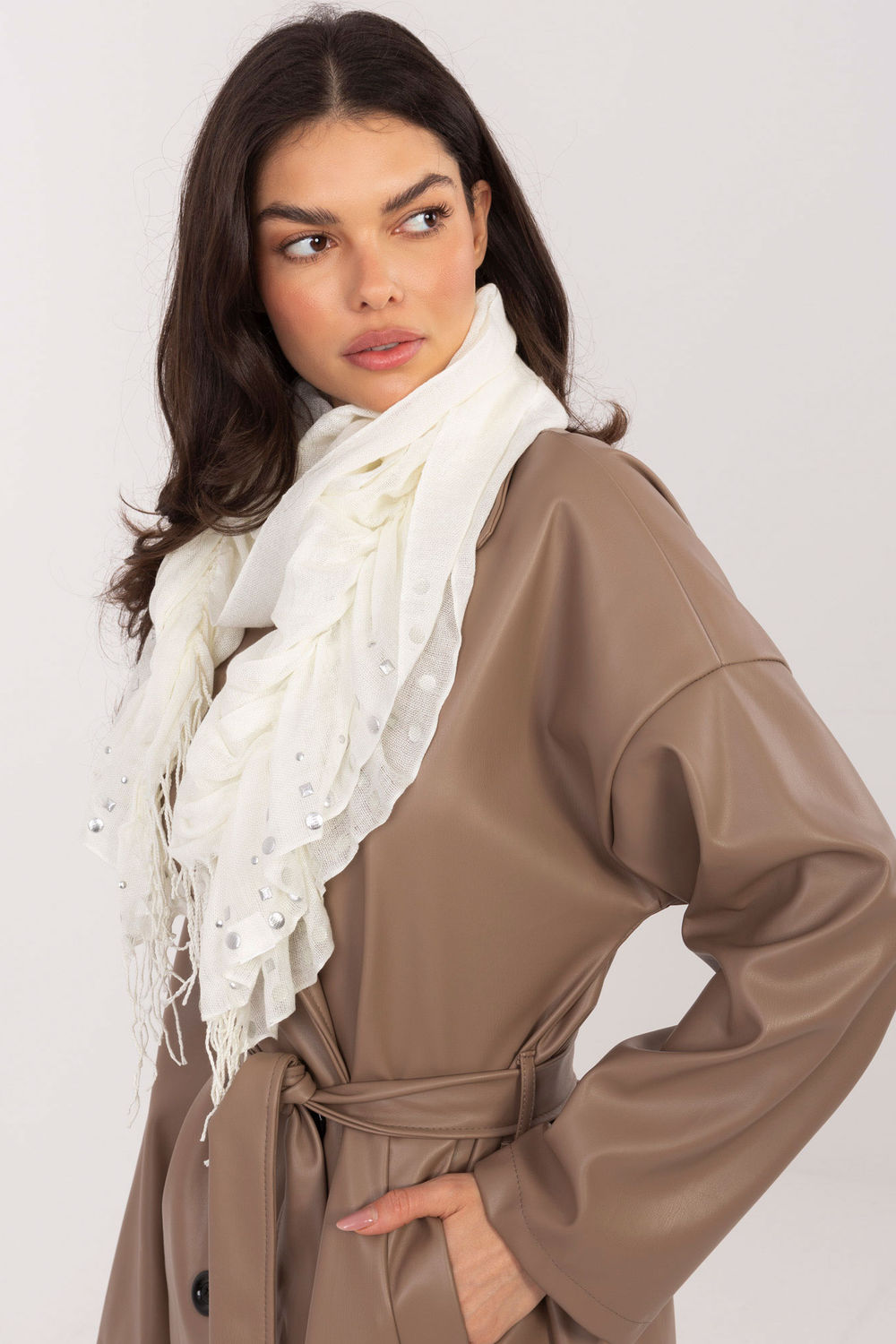 Foulard femme AT — beige