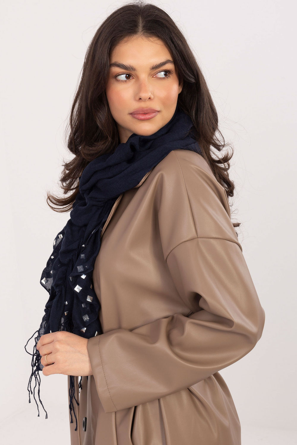 Foulard femme AT — bleu marine