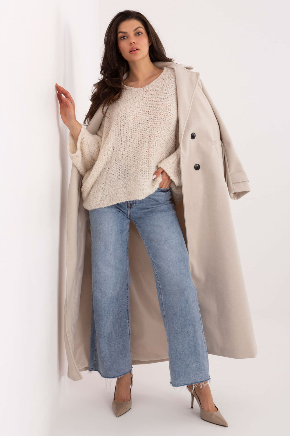 Pull femme Factory Price Chandail Chandail — beige