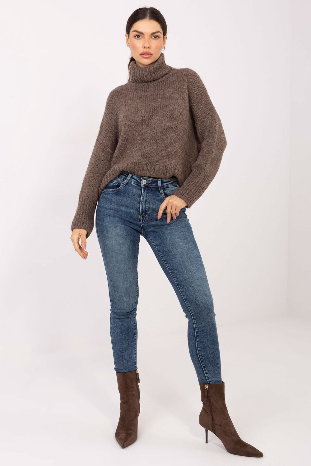 Pull femme Factory Price Col Roulé Col — beige