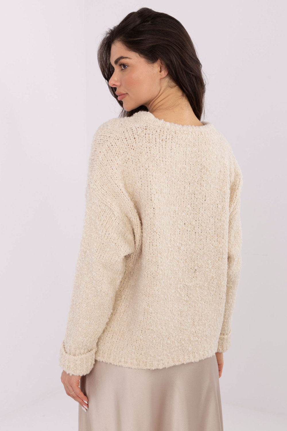 Pull femme Italy Moda Chandail Chandail — beige