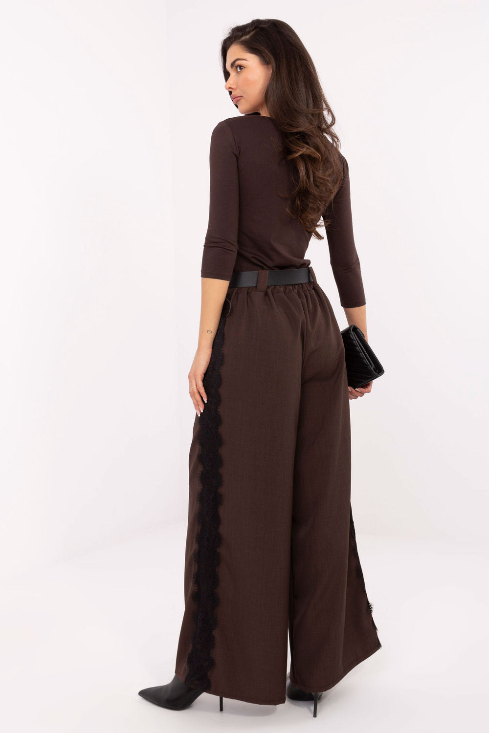 Chaussures à talons femme Italy Moda Pantalon Pantalon — brun
