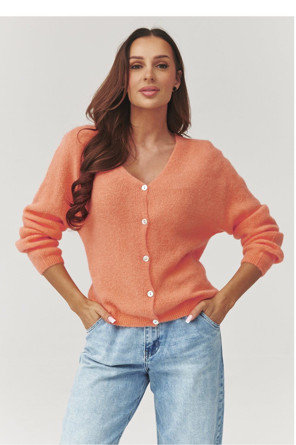 Cardigan femme Makadamia — orange