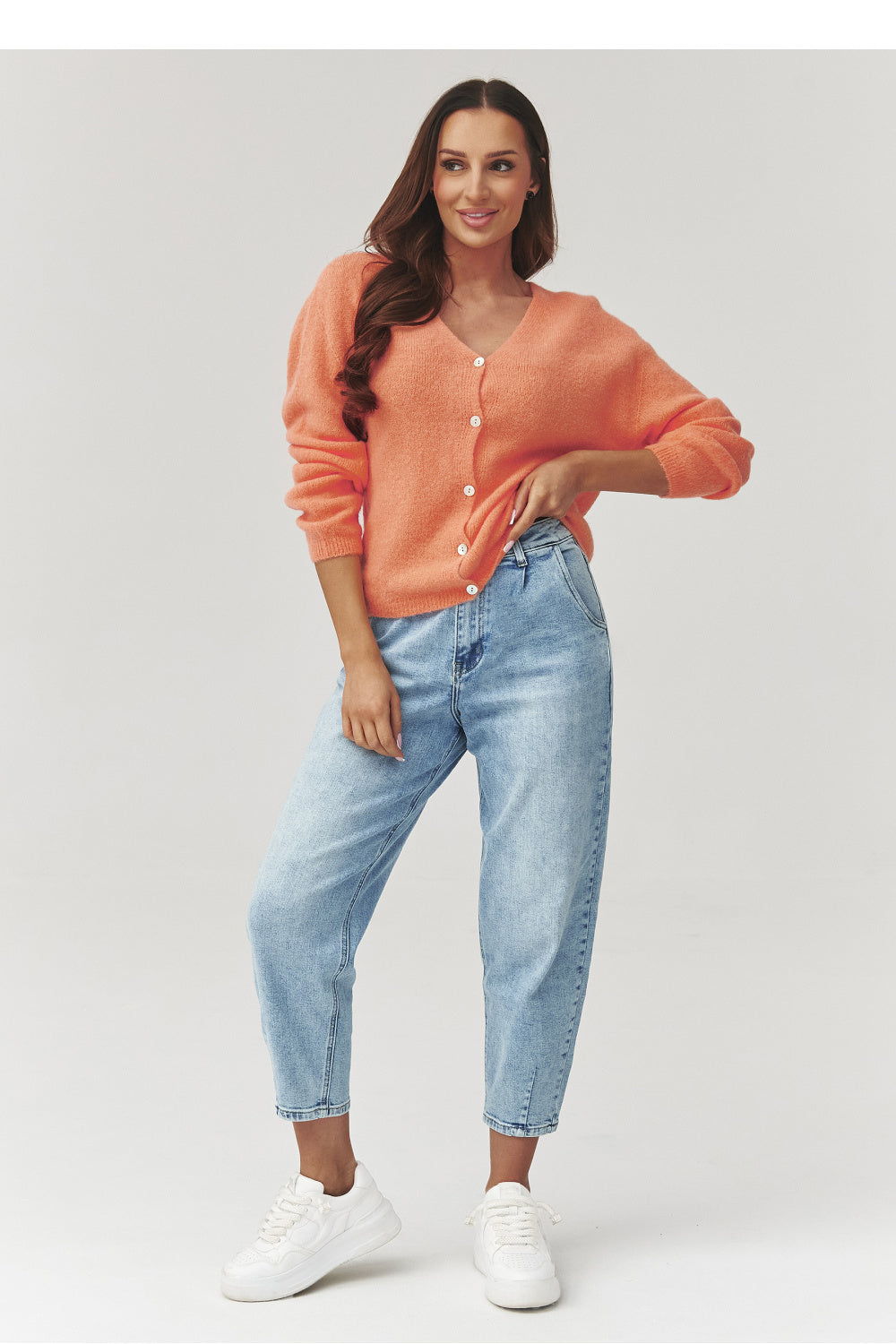 Cardigan femme Makadamia — orange