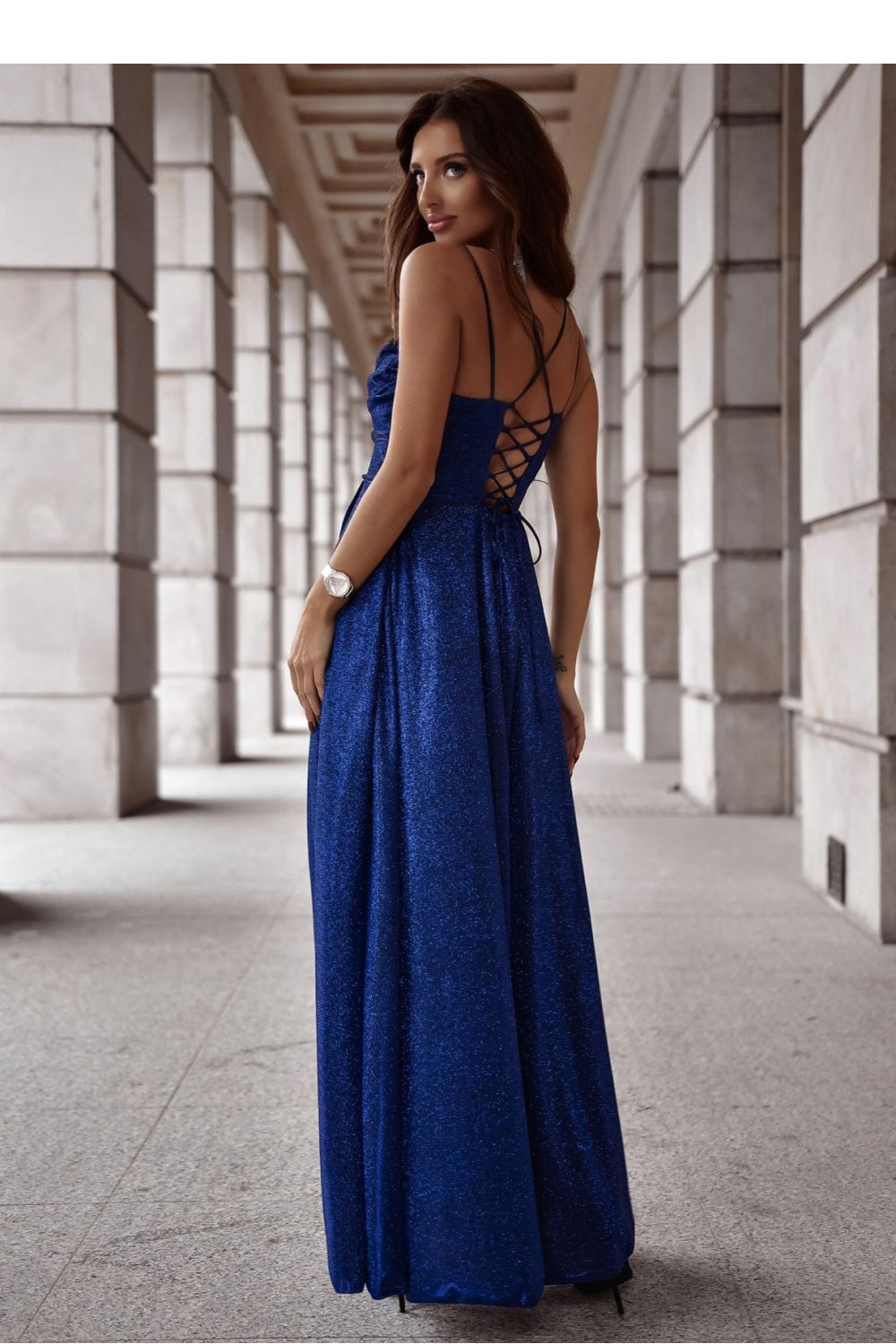 Robe femme With You Longue Longue — bleu marine