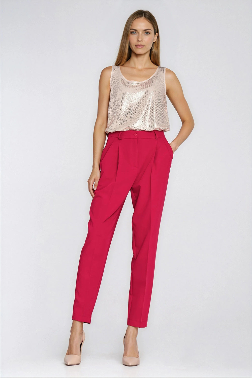 Chaussures à talons femme Nife Pantalon Pantalon — rouge