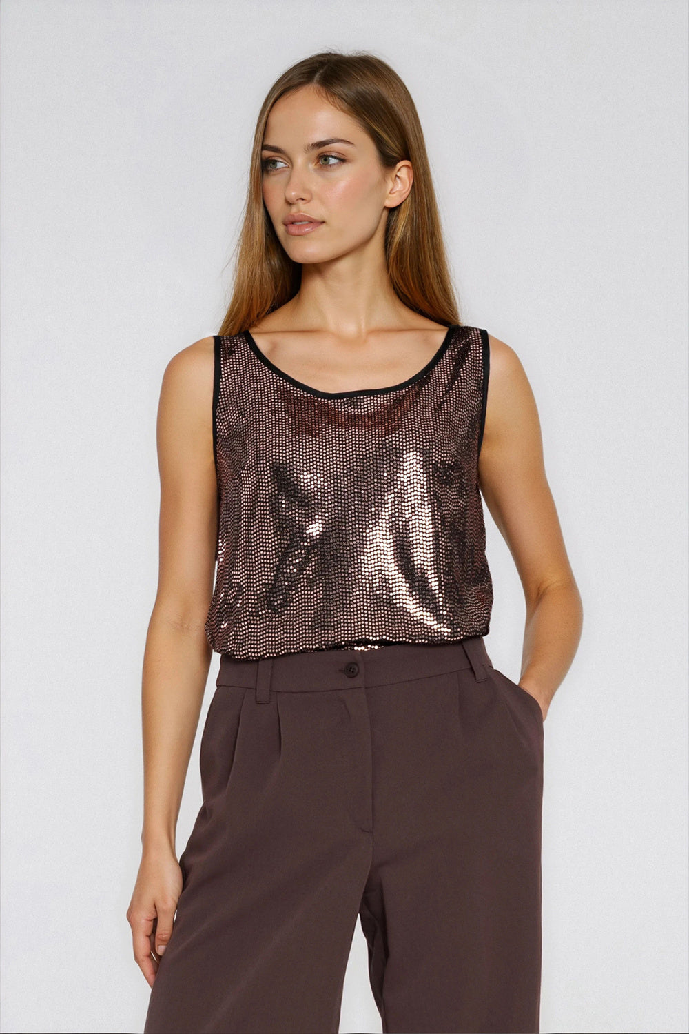 Blouse femme Nife Chemisier Chemisier — brun