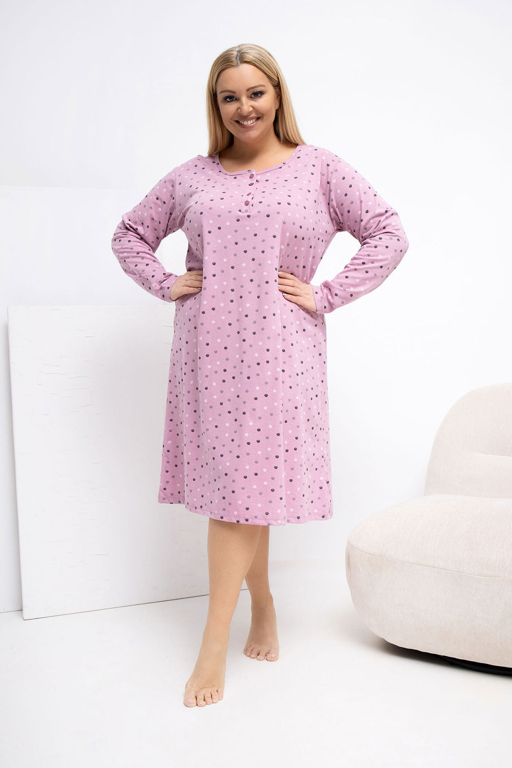 Chemise de nuit Plus Size femme Forever Pink — rosé