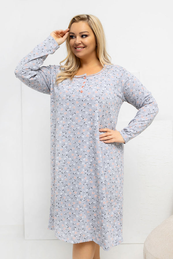 Chemise de nuit Plus Size femme Forever Pink — gris