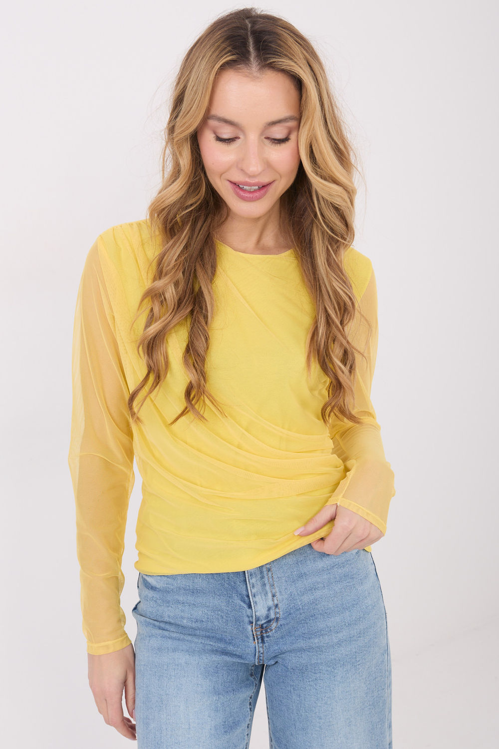 Blouse femme Italy Moda Chemisier Chemisier — jaune