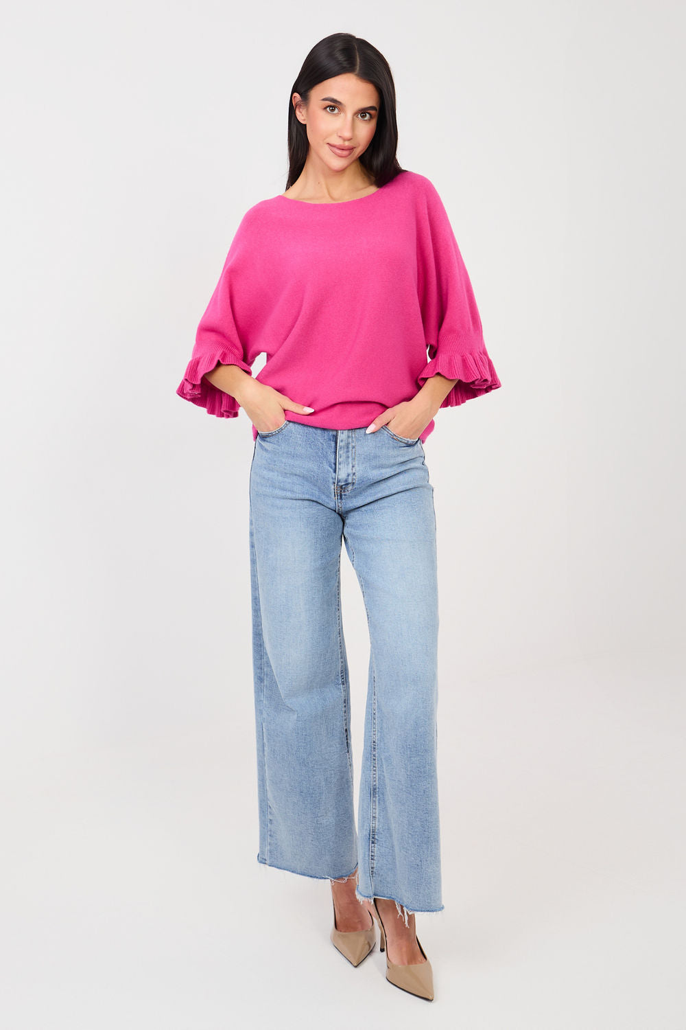 Pull femme Italy Moda Chandail Chandail — rosé