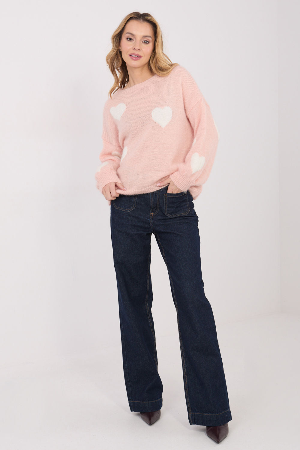 Pull femme Italy Moda Chandail Chandail — rosé