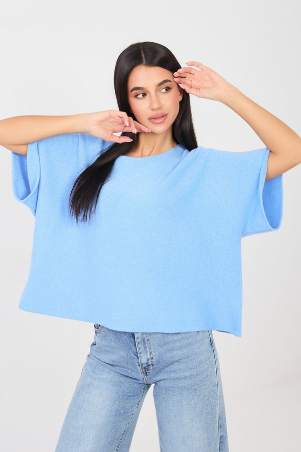 Pull femme Italy Moda Chandail Chandail — bleu