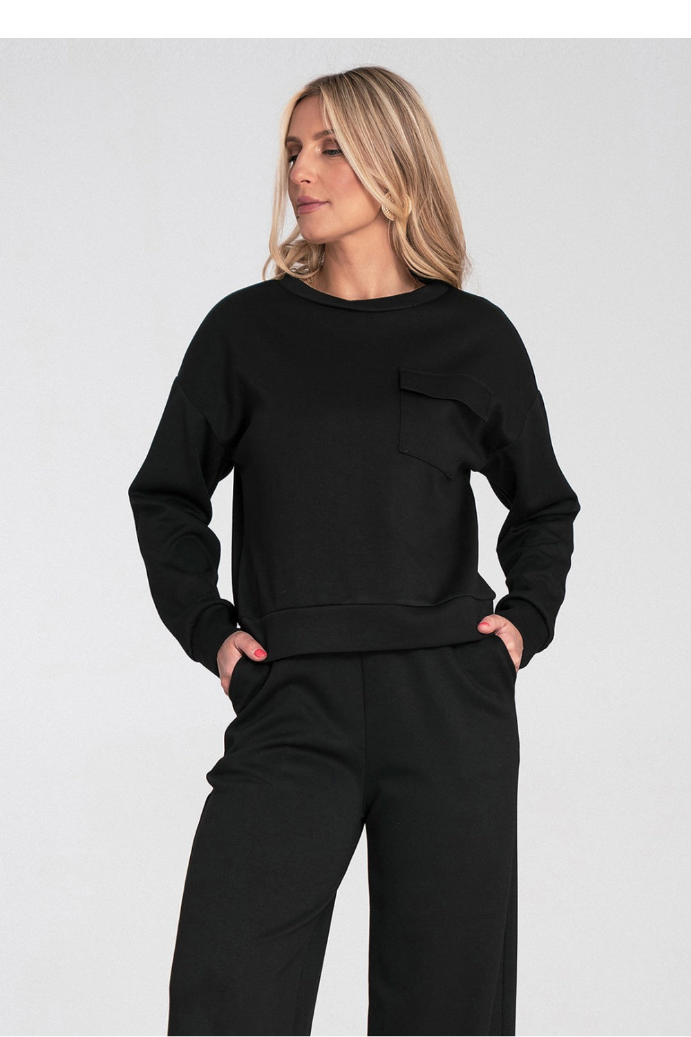 T-shirt femme Figl Sweatshirt Sweatshirt — noir