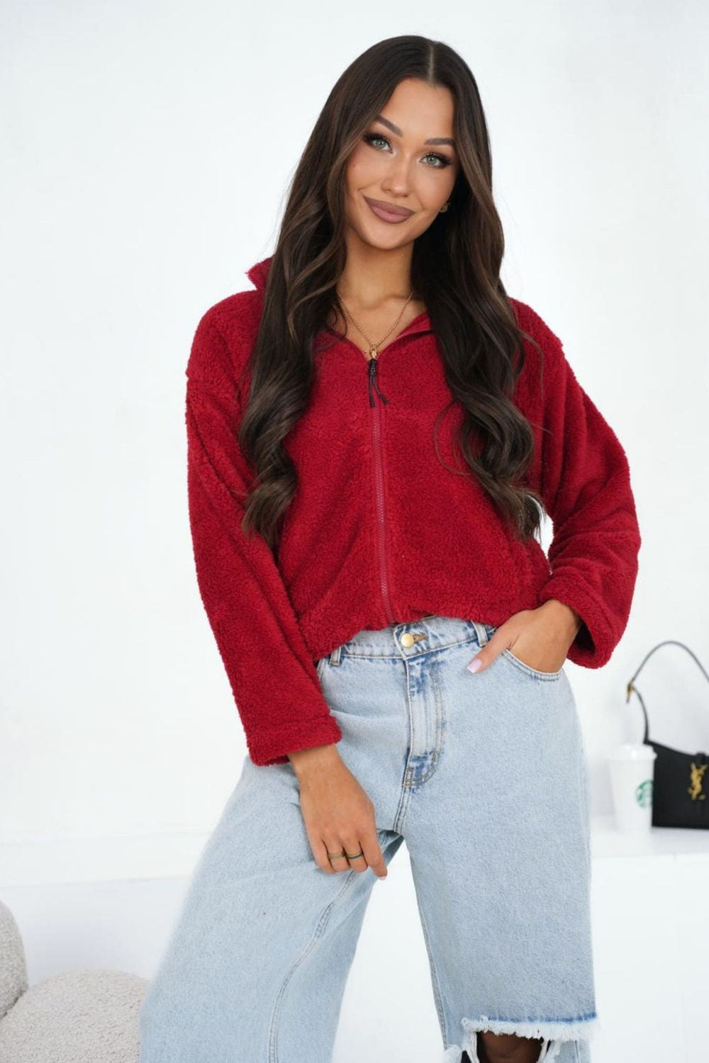 T-shirt femme Factory Price Sweatshirt Sweatshirt — rouge