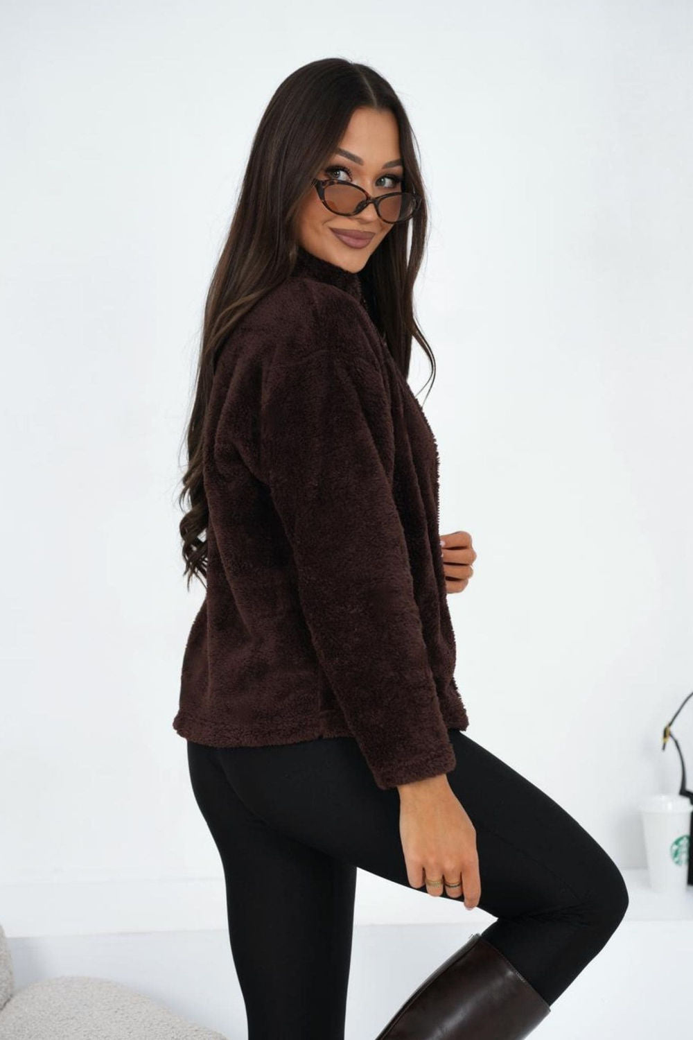 T-shirt femme Factory Price Sweatshirt Sweatshirt — brun